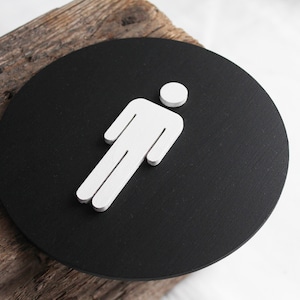 Men Toilet Door Sign, Restroom Door Sign, Cabin Sign, Toilet Door Sign, Toilet Plaque