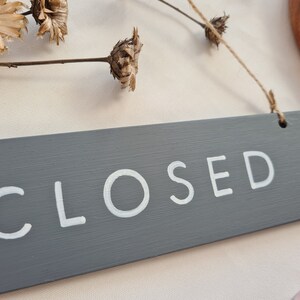 Handwritten Closed Sign Open Closed Sign, Grey Open Closed Handwritten Sign, Store Sign ...