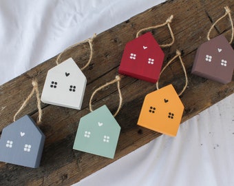 Mini House Christmas Ornament Set of 6