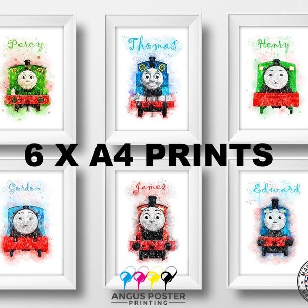 Thomas the tank A4 set 6 prints