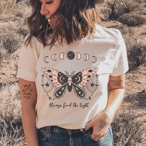 Butterfly shirt-celestial moth shirt-Gothic style shirt-Plus size women clothing-Butterfly shirt-Goblincore Tshirt-Cottage core clothing