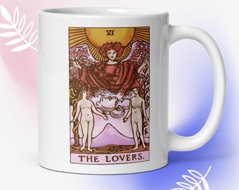 Lesbian tarot mug- Lesbian couple mug- Lesbian gift- Valentines day present- Birthday present- LGBT mug- Lgbt present- LGBT lovers-Queer mug