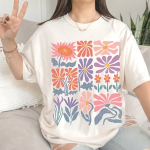 Henri Matisse flower Tshirt- Abstract art shirt- Abstract vintage flower- Flower quote- Wildflower tshirt- Botanical shirt-cottage clothing