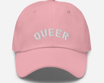 LGBT queer hat-embroidered hat-cute queer gift-queer birthday gift-gay man gift-lesbian gift-cute bisexual gift-lgbtq accessory-queer hat