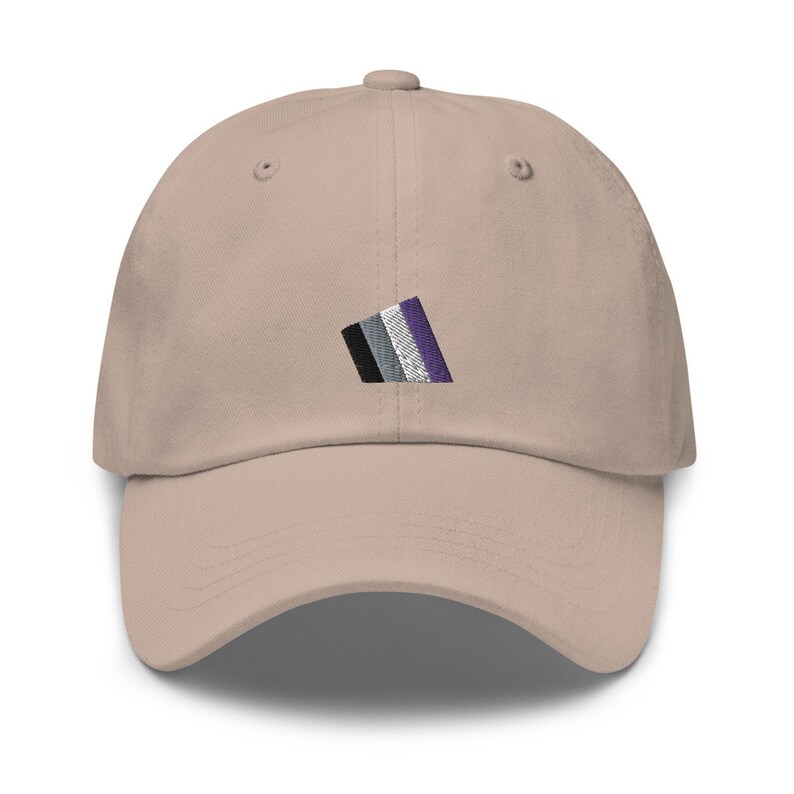 Asexual hat-embroidered dad Hat-Ace hat-Ace pride accessory-lgbt hat-asexual right-Asexual Gift-Asexual Flag-Ace snapback-asexual clothing image 1