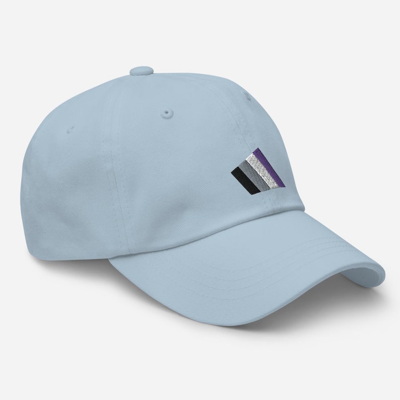 Asexual hat-embroidered dad Hat-Ace hat-Ace pride accessory-lgbt hat-asexual right-Asexual Gift-Asexual Flag-Ace snapback-asexual clothing image 7