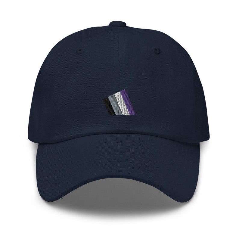 Asexual hat-embroidered dad Hat-Ace hat-Ace pride accessory-lgbt hat-asexual right-Asexual Gift-Asexual Flag-Ace snapback-asexual clothing image 2