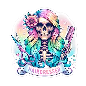Hairdresser Bubble-free stickers, Bubble-free stickers, Bumper sticker, Laptop sticker, Water bottle sticker