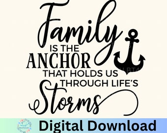 Digital Download Family Anchor PNG, SVG