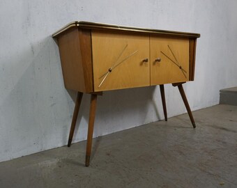 * 50s Kidney tableflower stoolflower bench with brass feet *