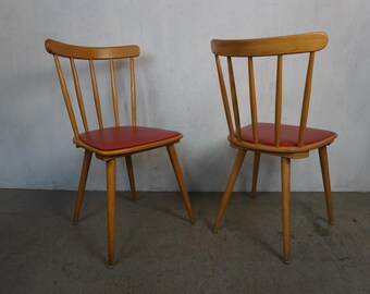 60er Vintage Esszimmer Stuhl Industriedesign Küchenstuhl Stapelstuhl Nussbaum 