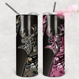 His and Hers camo metal tumbler designs   | 20oz Skinny Sublimation Tumbler | Digital Download | 300 DPI | Sublimation | Waterslide | PNG