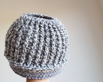 Kids' sized messy bun hat