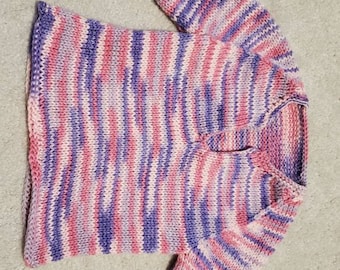 12 Month Hand-knit Pullover