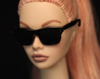 1/6 Doll Sunglasses- Black square frame by Little Janchor