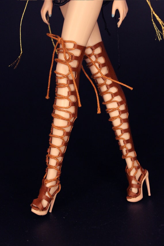 Integrity Toys Handmade Boots - "Lace-up above knee" by Little Janchor