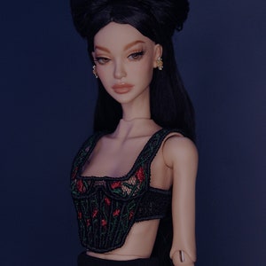 Integrity Toys/Janchor dolls/1:6 dolls Corset Top Roses Corset Black by Little Janchor image 5