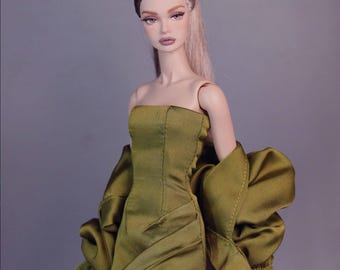 Integrity Toys/ Janchor Puppen/ 1/6 Puppen OUTFIT- Mini Kleid (Olive Grün)
