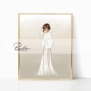 New Year Star (Print from my own Illustration. Fashion Sketch, Design Print, Wall Art, Poster, New Year, Holiday)