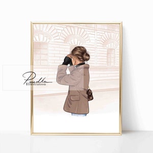 Fall Fashion Illustration Print: Brunch Outfit Wall Art