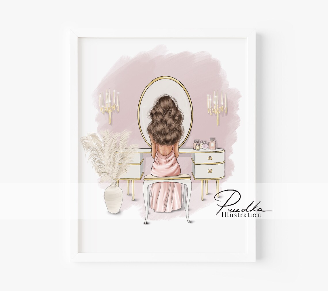 Vanity Girl print From My Own Illustration. Fashion Etsy