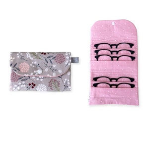 Eyeglass Topper Wallet, Topper Wallet, Topper Storage, Topper Travel Wallet, Eyeglass Toppers, Holds 6 Toppers, Your CHOICE of Wallet Size