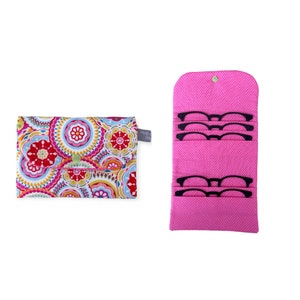 Eyeglass Topper Wallet, Topper Wallet, Topper Storage, Topper Travel Wallet, Eyeglass Toppers, Holds 6 Toppers, Your CHOICE of Wallet Size
