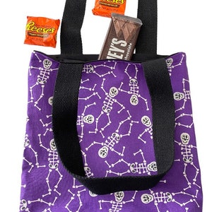 Trick or Treat Bag, Skeleton Halloween Bag, Candy Bag, Little Kids Halloween Bag, Halloween , Handmade Trick or Treat Bag, Toddler Hallowee