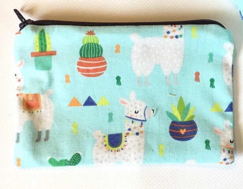 Llama Print Coin Purse Zipper Pouch Small Wallet Small Pouch