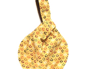 Japanese Knot Bag, Handmade Bag, Knot Style Bag, Small Japanese Knot Bag, Wristlet, Small Bag, Handbag, Wrist Bag, Hobo Bag, Wristlet