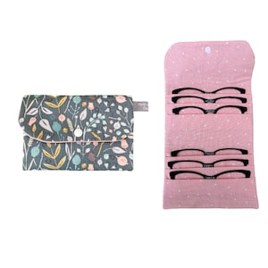 Eyeglass Topper Wallet, Topper Wallet, Topper Storage, Topper Travel Wallet, Eyeglass Toppers, Holds 6 Toppers, Your CHOICE of Wallet Size