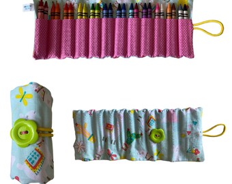 Llama Crayon Roll, Crayon Roll Up, Kids Crayon Holder, Crayon Caddy, Llamas, Gift for Kids