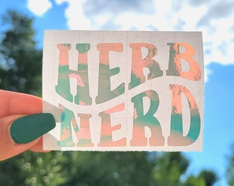Pegatina de Herb Nerd