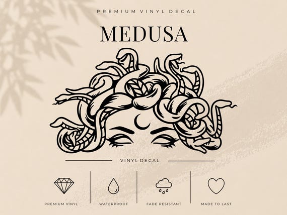 Medusa Decal | Snake Hair, Boho Sticker