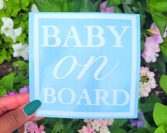 Baby On Board Car Decal | 5" Vinyl Sticker