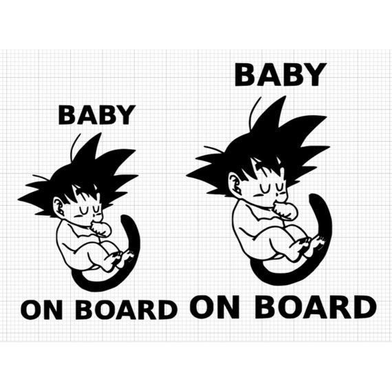 Baby on Board Decal | Anime Inspired Car Sticker - Etsy