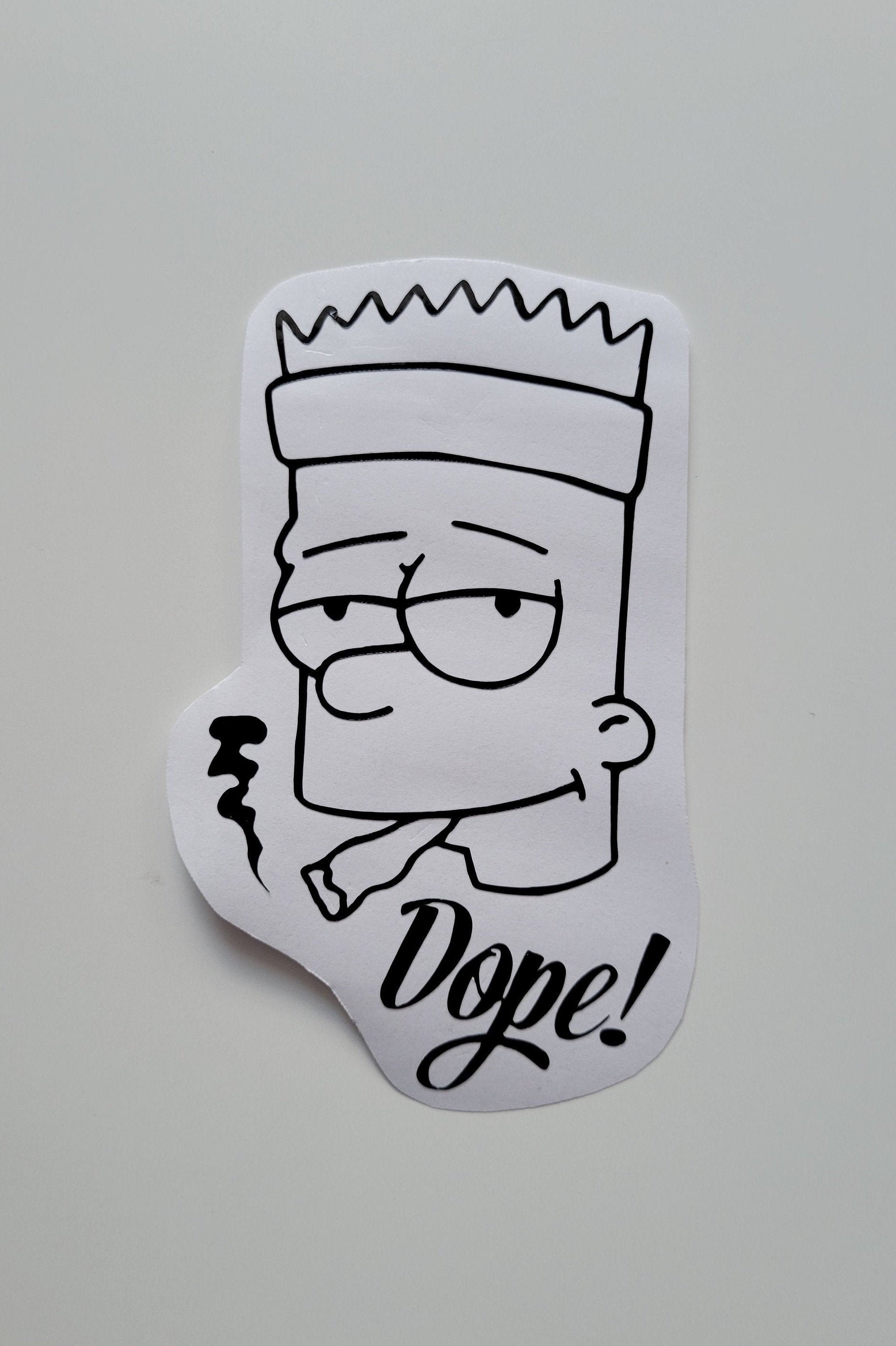 Bart Simpson Dope Decal Sticker Bart Simpson Sticker the - Etsy