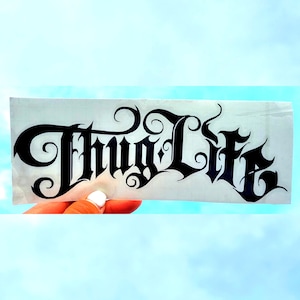 Thug Life Sticker Decal | Thug Life Decal | Car Sticker | Car Decal | Laptop Sticker | Wall Sticker | Wall Decal