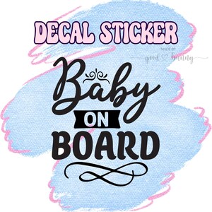 Baby On Board Decal | Baby On Board Car Sticker