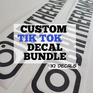 Custom Tik Tok Sticker Bundle x2! | 2 Decal Stickers Included