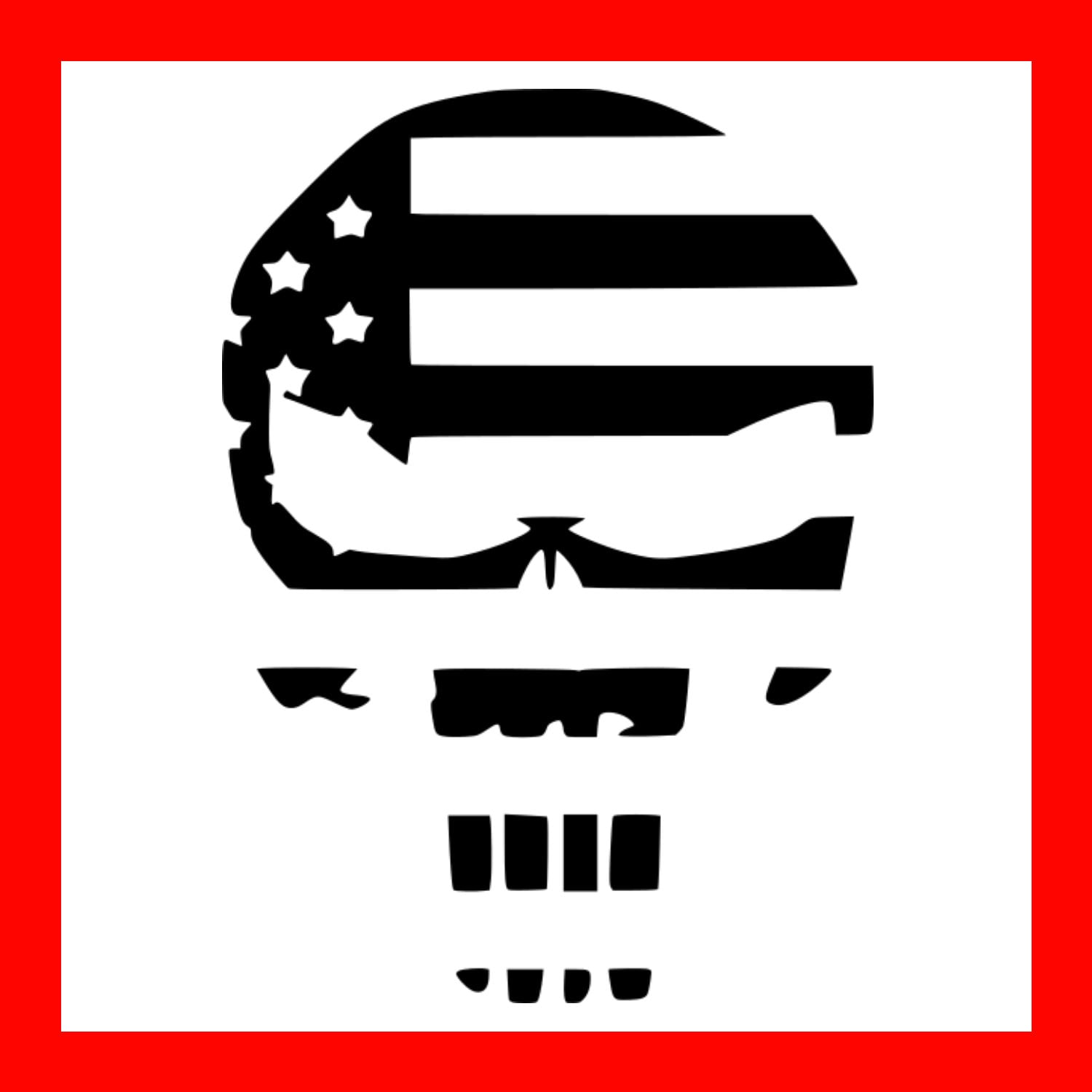 Download punisher skull svg american flag svg punisher skull dxf | Etsy