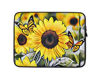 sunflower laptop case