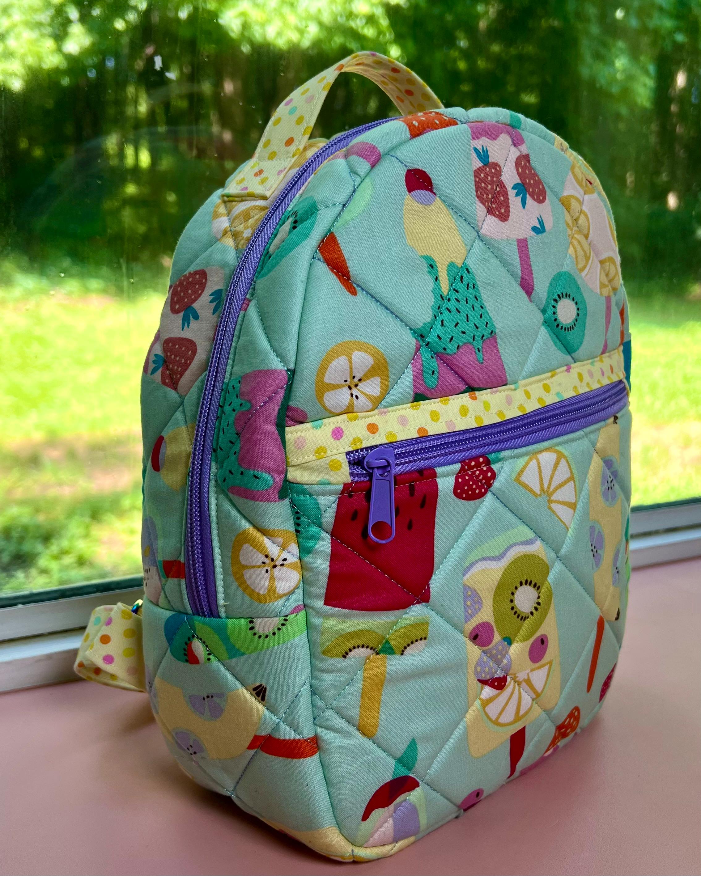 Quilted Mini Backpack: Alexander Henry Fabric, Toddler  display picture 3