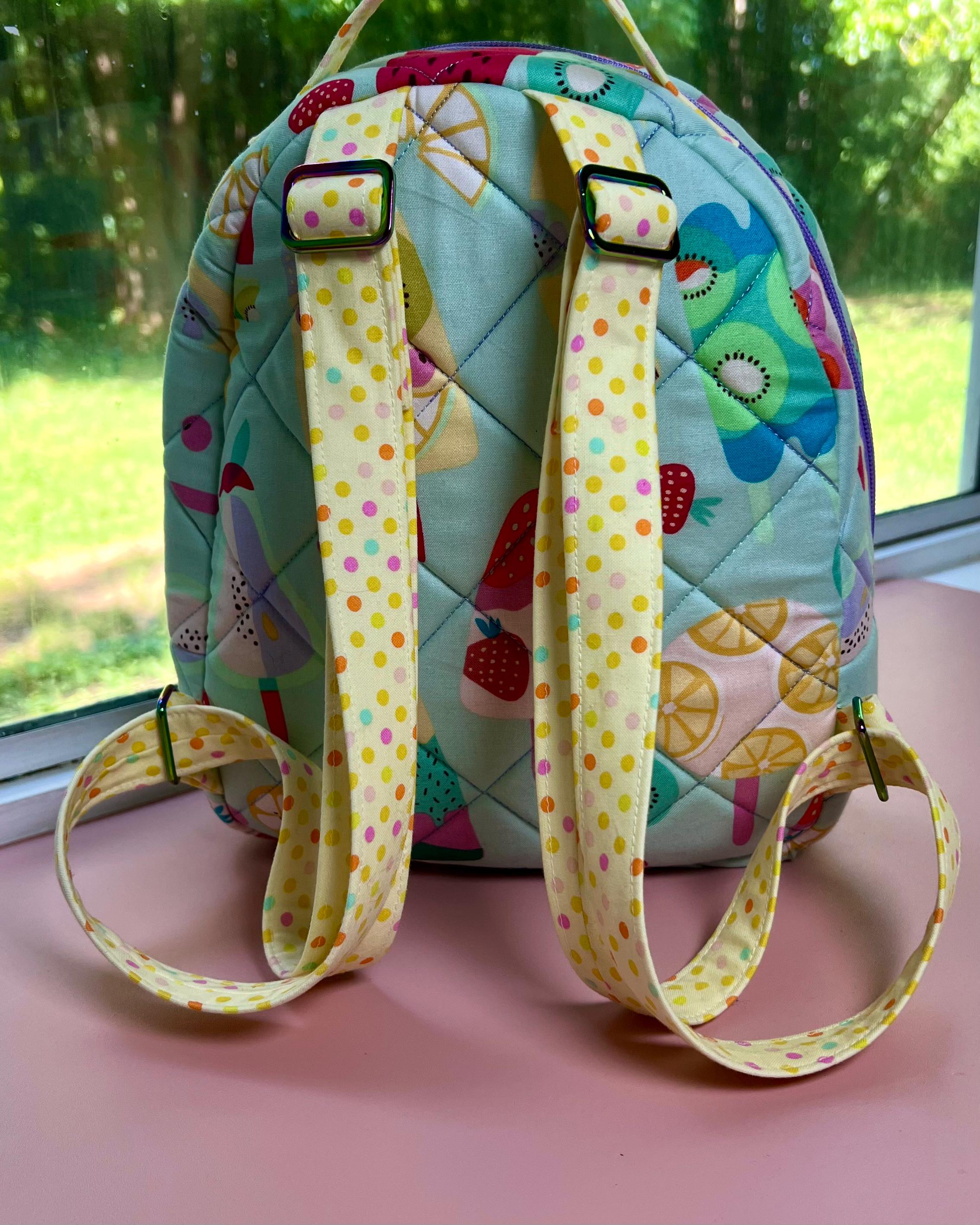 Quilted Mini Backpack: Alexander Henry Fabric, Toddler  display picture 1