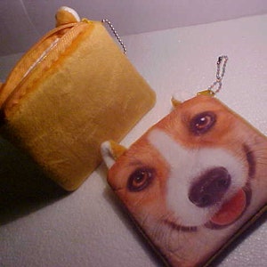 Adorable cartera de bolsillo con diseño de cara de perro para dinero, llaves, tarjetas, maquillaje y más
