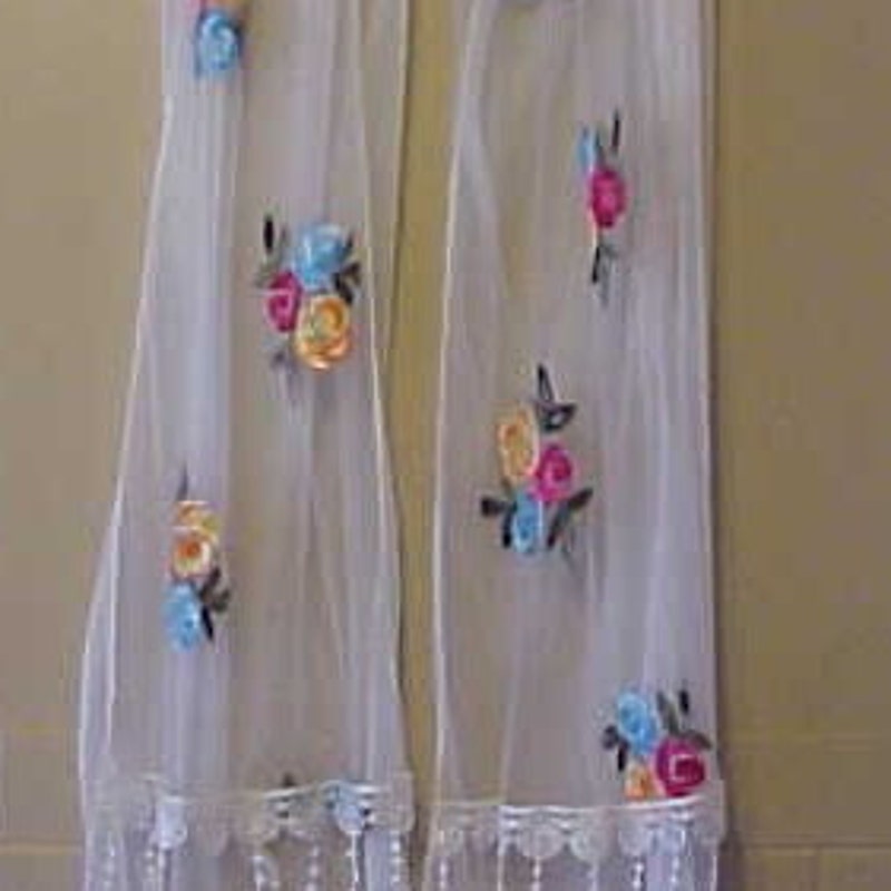 Fawn Embroidered Net Dupatta