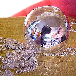 22mm Sterling Silver Jingle Ball (Angel Caller) Pendant with Sterling Silver 28 Inch length WAVE Style Chain Necklace. READ MESSAGE!!