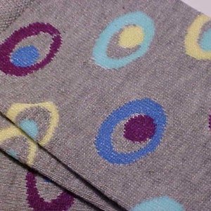 U#  Unisex All Ages Fun Funky Novelty &quot;CIRCLES&quot; Theme Socks. Medium/Large Have Your Own Style Of Dress. Social Sock Accessories For All