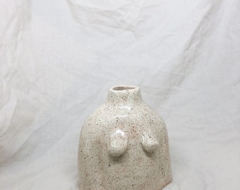 Ceramic Lady Candle Stick Holder - Stoneware Handmade Booby Pot Ornament Art