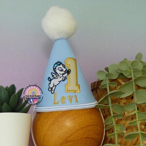 Custom Pegasus Birthday Party Hat: Embroidered Baby Hercules Theme image 3